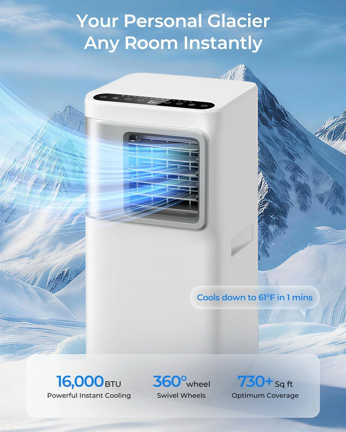 YLEOOB 16,000 BTU Portable Air Conditioner